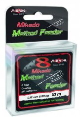 MIKADO Pletená šňůra Octa Method Feeder Hnědá 10m 0,10mm 7,75kg