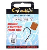 Gamakatsu Micro Stopper Hair Rig G1-106 15cm vel.8