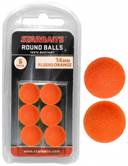 STARBAITS Round Balls 14mm oranžová(plovoucí kulička) 6ks