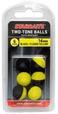 STARBAITS Two Tones Balls 14mm černá/žlutá (plovoucí kulička) 6ks