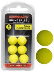 STARBAITS Round Balls 14mm žlutá (plovoucí kulička) 6ks