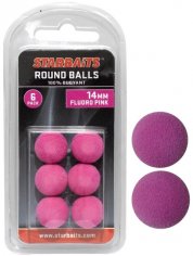STARBAITS Round Balls 14mm růžová (plovoucí kulička) 6ks