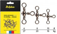 Delphin Trojcestný obratlík Cross-Line Swivel A-03 10ks vel.6