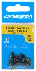 CRESTA Průjezd Feeder Swivel Safety Bead 8ks vel. 14