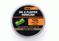 Fox Zig & Floater Hooklink 0.26 mm Trans Khaki
