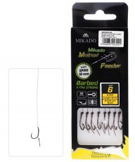 MIKADO Návazec Method Feeder X-Strong šňůrka s trnem vel. 10DB / 0,12mm / 10cm / 8ks