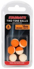 STARBAITS Two Tones Balls 14mm oranžová/bílá (plovoucí kulička) 6ks

